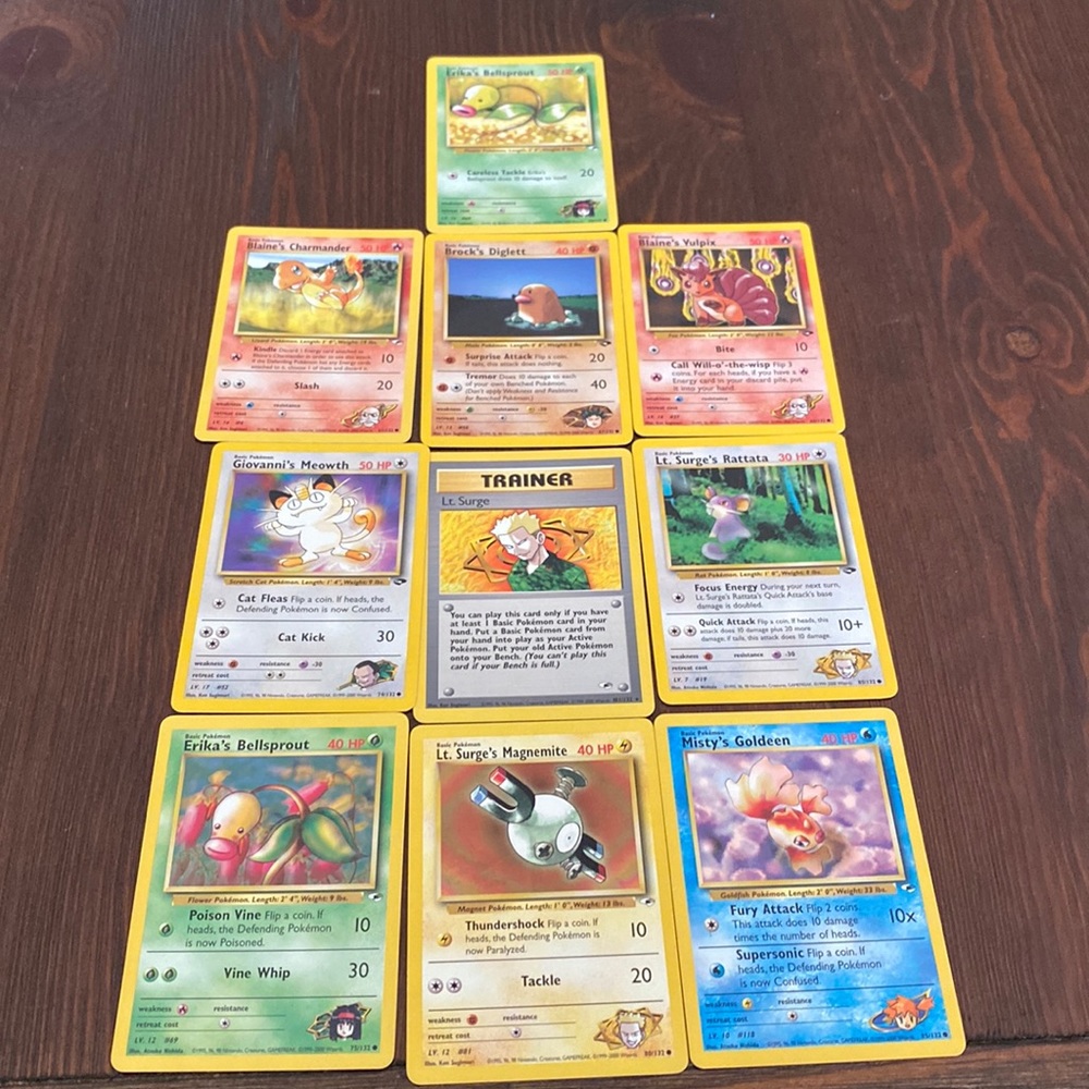 10 Pokemon Gym Challenge Booster Pack Unlimited Edition